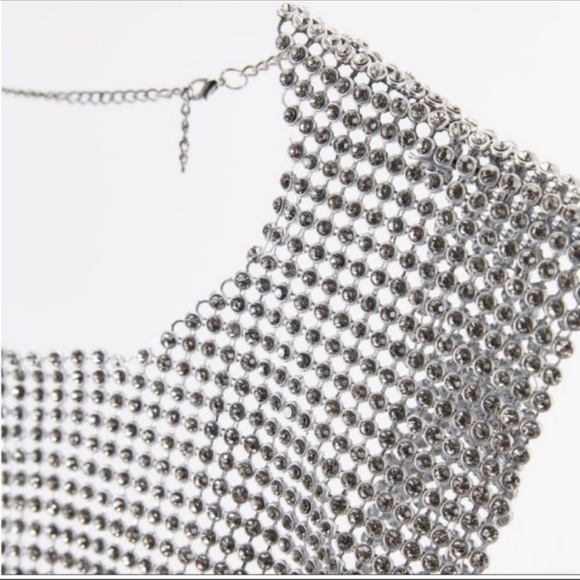 ZARA OPEN BACK RHINESTONE TOP - Picture 16 of 16